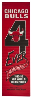 1995-96 Chicago Bulls Champions City of Chicago Street Banner